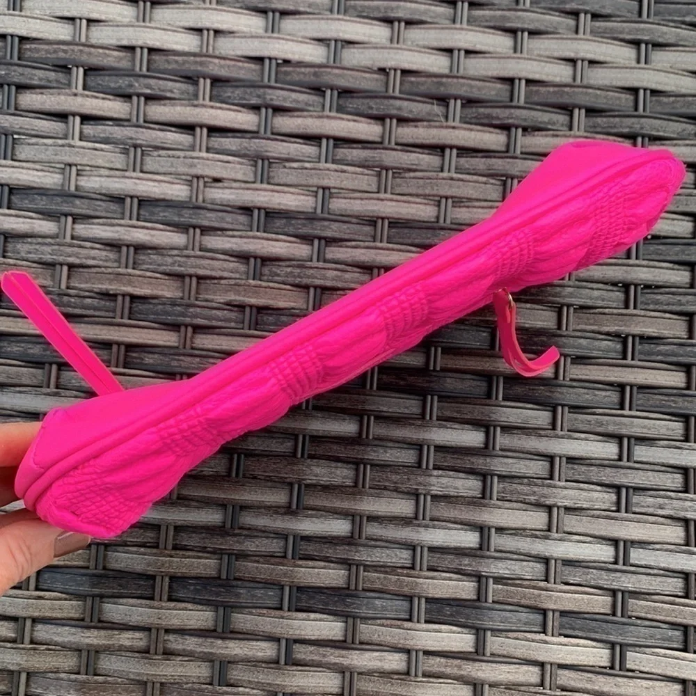 ELIZABETH Arden Hot Pink Ruched Cosmetic Case